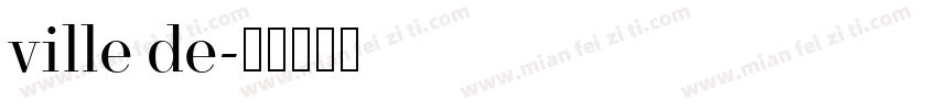 ville de字体转换